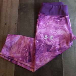 Under Armour Heat Gear Youth Small Purple Leggings by Under